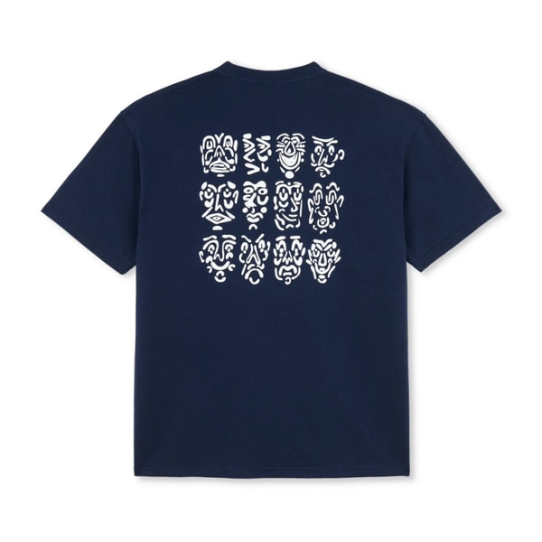 폴라 스케이트 티셔츠  TEE | 12 FACES - DARK BLUE  Polar skate co