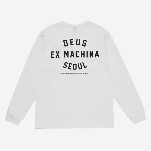 데우스 서울 롱슬리브  SEOUL L/S TEE WHITE  DEUS EX MACHINA