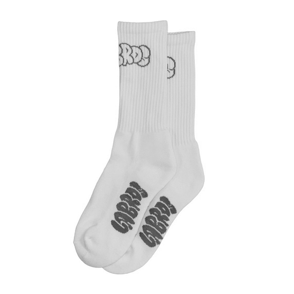 라브로스 양말  Bubble Logo Jacquard Socks (White)  LABROS