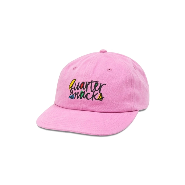쿼터스낵스 모자  Pop Art Cap Pink Denim  QUARTERSNACKS