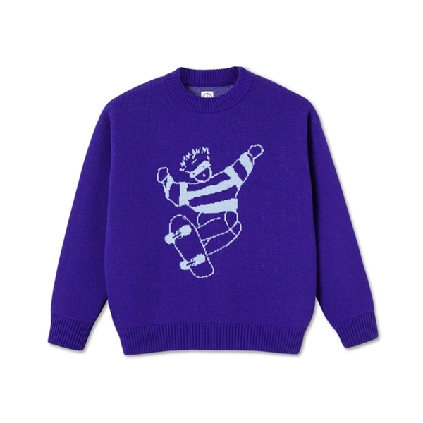 폴라 스케이트 니트  Skate Dude Knit Sweater Purple  POLAR SKATE CO