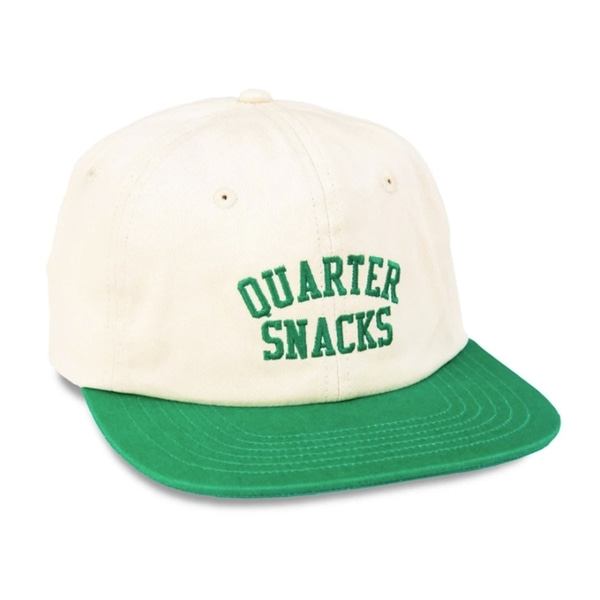 쿼터스낵스 모자  ARCH CAP EGG WHITE/GREEN  QUARTERSNACKS