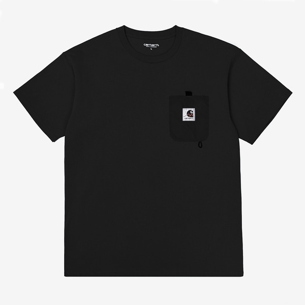 칼하트 티셔츠  S/S WILLOW POCKET T-SHIRT BLACK  CARHARTT WIP