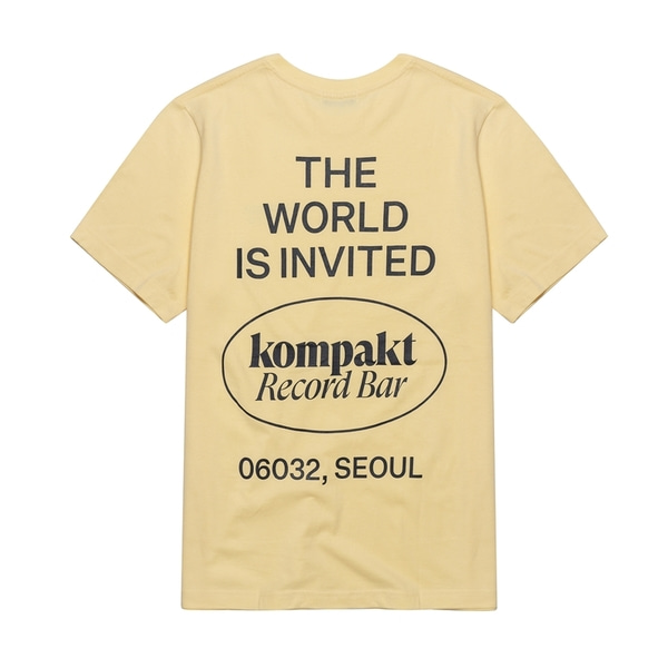 콤팩트 레코드바 티셔츠 The World is Invited T-shirts - Yellow kompakt Record Bar