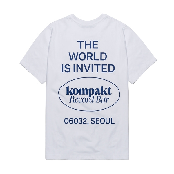 콤팩트 레코드바 티셔츠 The World is Invited T-shirts - White kompakt Record Bar