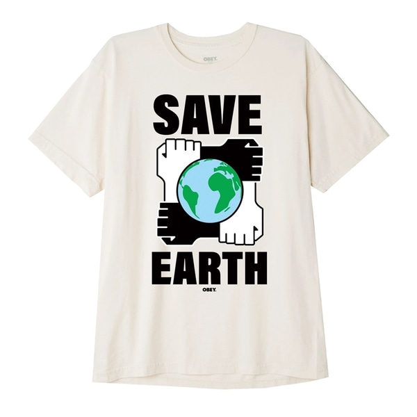 오베이 티셔츠  SAVE EARTH SAGO  OBEY