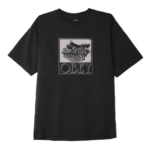 오베이 티셔츠  FRUIT BASKET OFF BLACK  OBEY