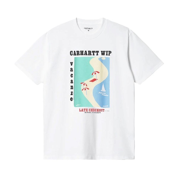 칼하트 티셔츠  VACANZE T-SHIRT WHITE  CARHARTT WIP