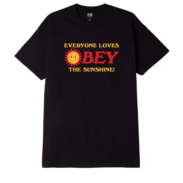 오베이 티셔츠   OBEY EVERYONE LOVES THE SUNSHINE BLACK  OBEY