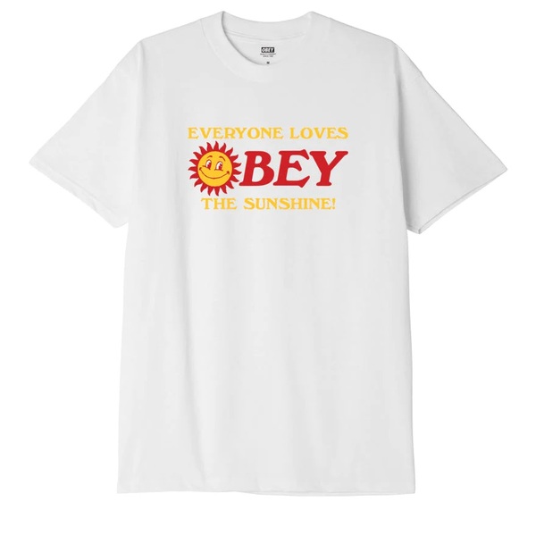 오베이 티셔츠   OBEY EVERYONE LOVES THE SUNSHINE WHITE  OBEY
