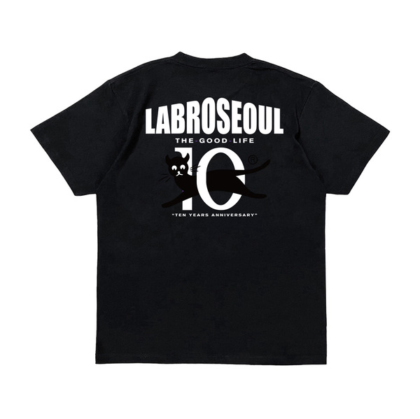 라브로스 티셔츠   10th Anniv Black Cat Tee (Black)  LABROS