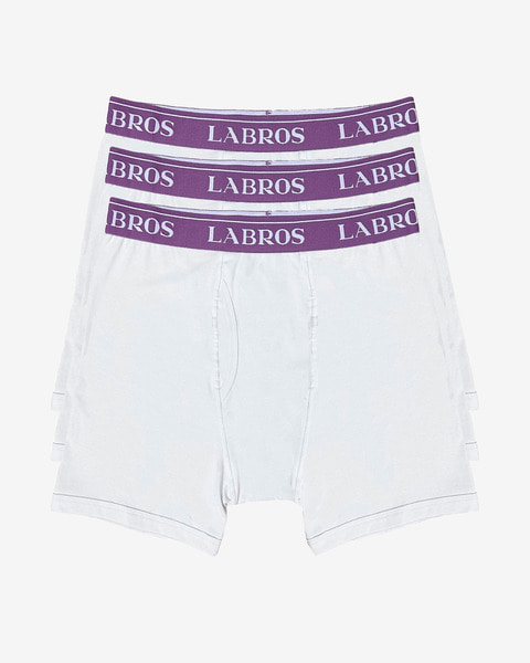 라브로스 팬티  Boxer&#039;s Briefs 3 Pack (White)  LABROS