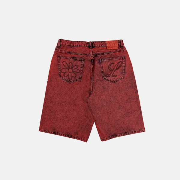 라브로스 데님  Big Stitch Shorts (Red)  LABROS